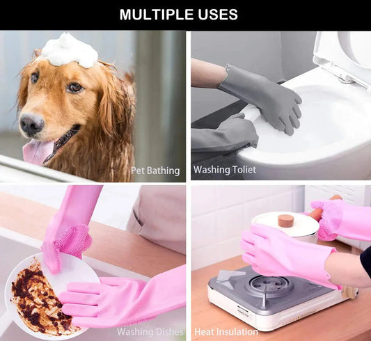 2pcs β Silicone Washing Gloves