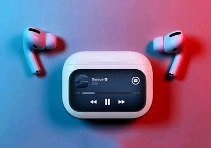 Airpods Pro With Digital Display – Anc And Transparency | Touch Volume Control Digital Screen Smooth Display Games |