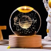 3D Galaxy Crystal Ball Night Light With Wooden Base – Premium LED Lamp (Value Edition)