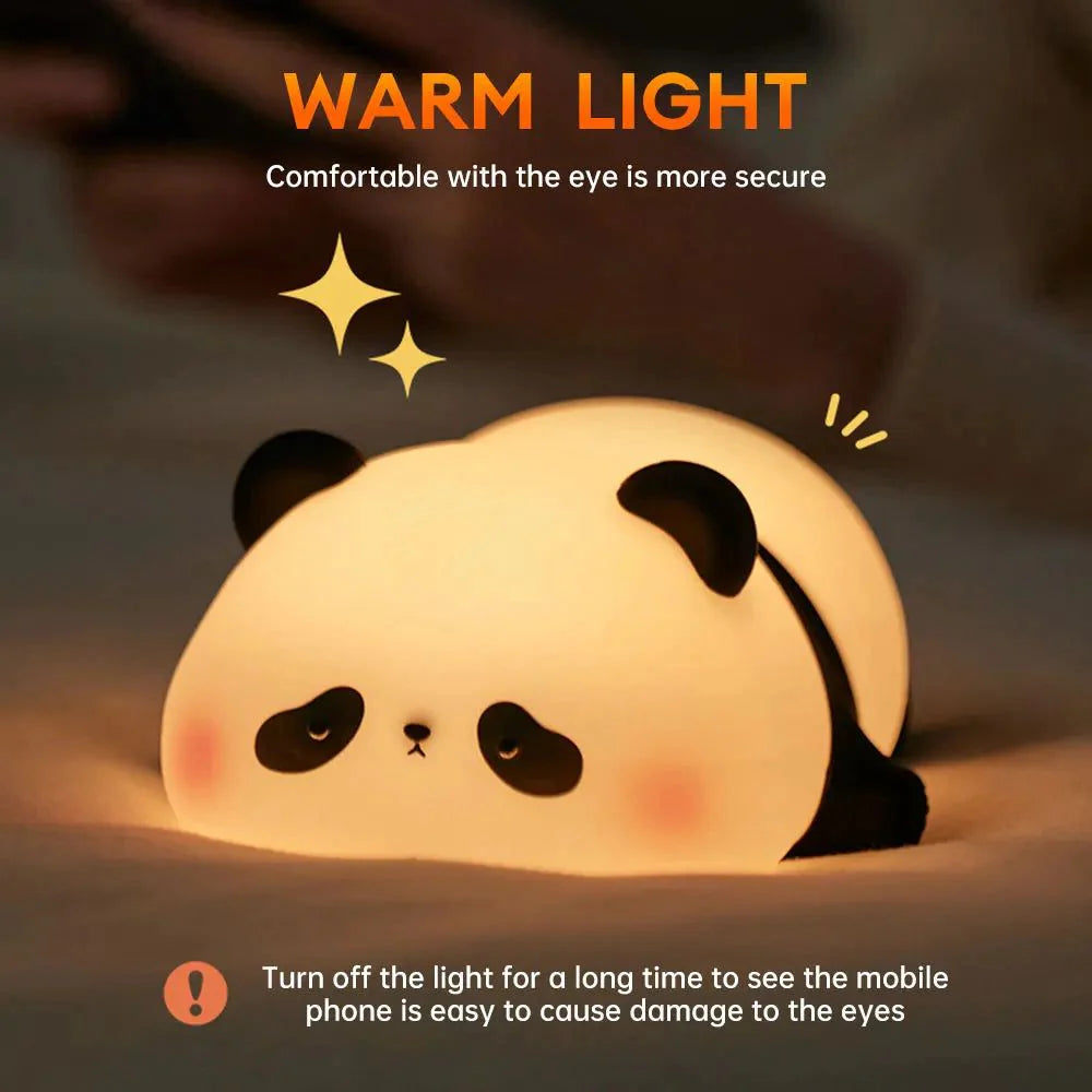 Cute Panda Silicon LED Lamp Light